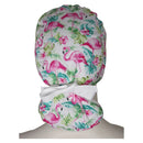 Ponytail Surgical Cap Pink Flamingos